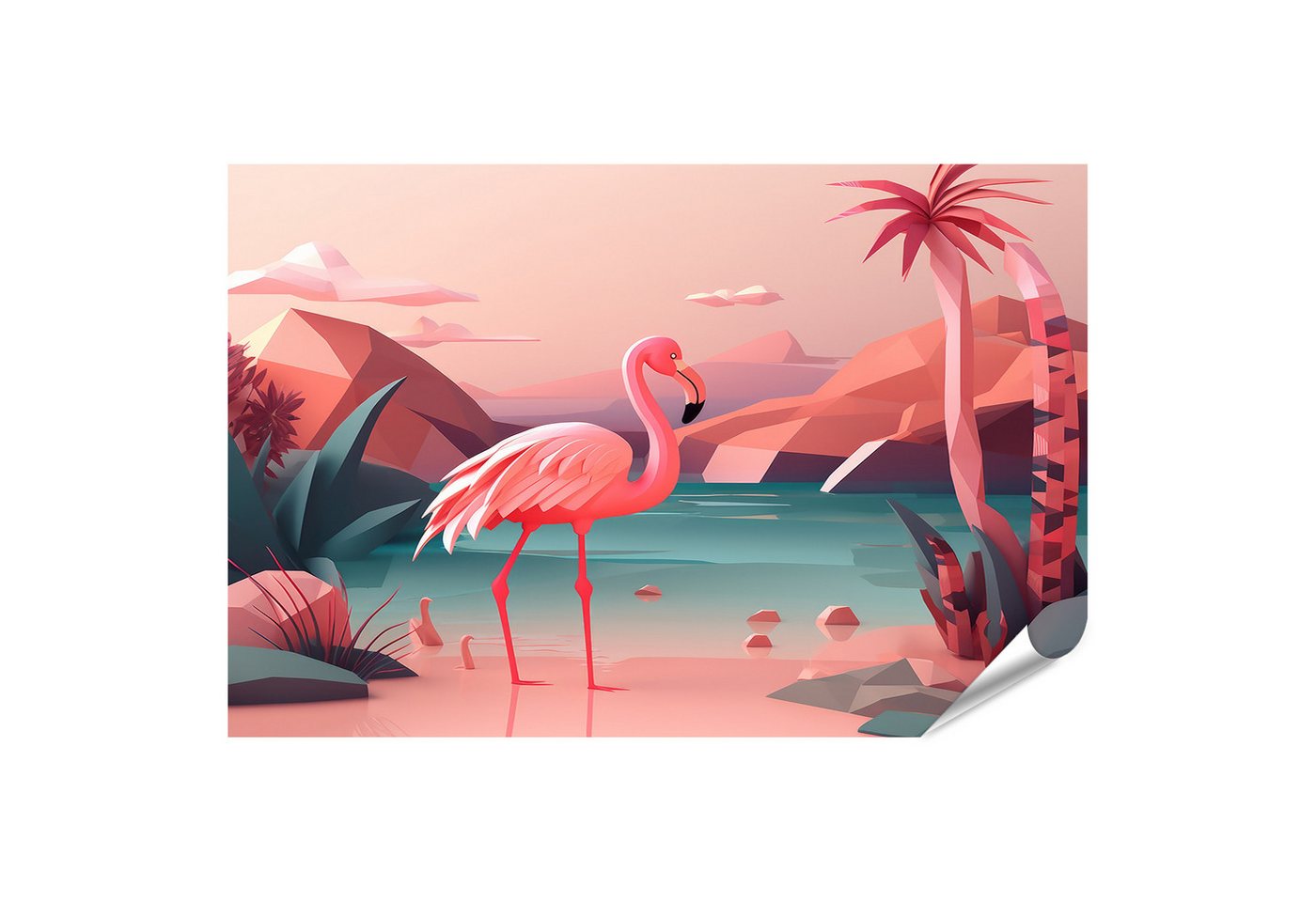 islandburner Poster Süßer Sommer Rosa Flamingo Süßer Sommer Rosa Flamingo Bilder von islandburner