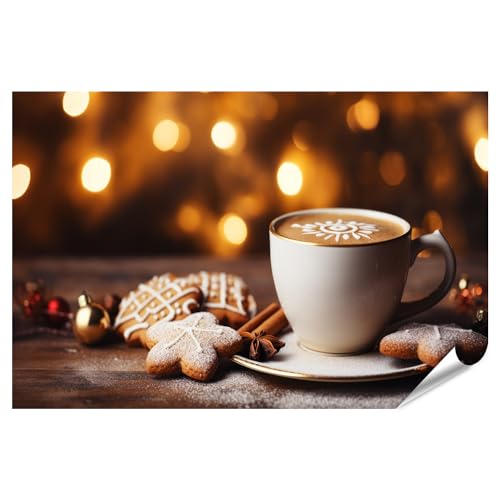 islandburner XXL Bild Poster Tasse Kaffee Weihnachten Fotorealistisches Küchenbild Premium Bilder Fotodruck von islandburner