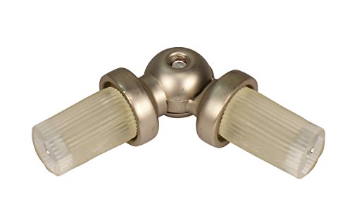 iso-design Winkelverbinder für Gardinenstangen mit 16 mm Durchmesser Stahl Silber von iso-design