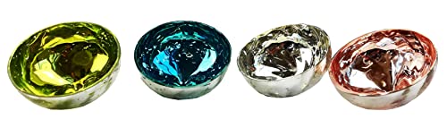 Glas Schwimmschale rund D:7,5 cm (4er Set) - Schwimmkerzen, Tischdeko, Teelichthalter von itsisa