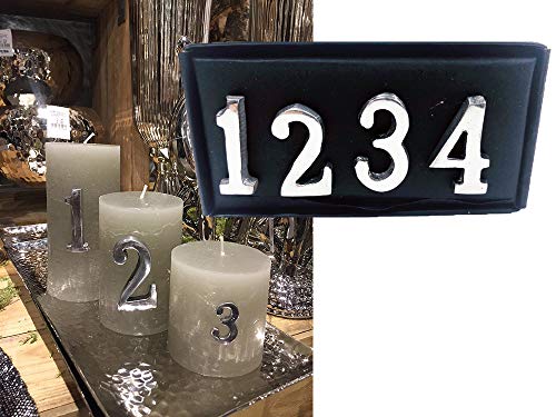 itsisa Kerzenstecker für Adventskerzen, 4er Set Kerzenzahlen Advent - Adventskranz basteln, Adventsdeko von itsisa