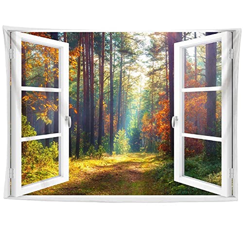 izielad Wald Baum Herbst Wandbehang Tapisserie Wandteppich Wandtuch 150X200CM 59X78.7IN von izielad