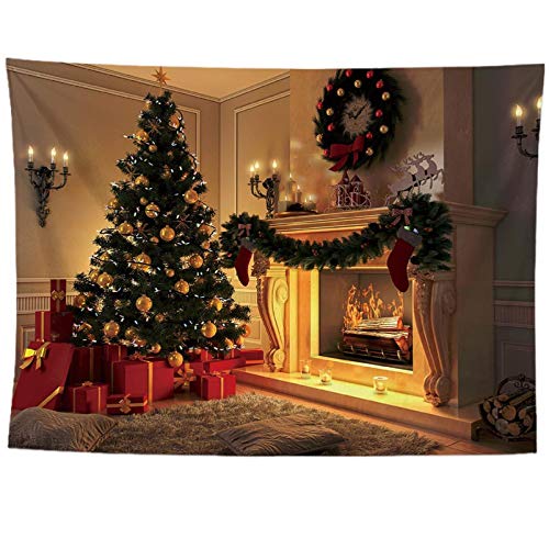 izielad Weihnachtsbaum Geschenk Kamin Große Boho Hippie Wandbehang Wandteppich für Home Schlafzimmer Dekor 180X230CM 70.8X90.5IN von izielad