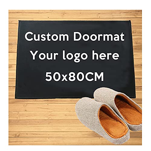 jinfu Fußmatte mit Logo, personalisierbar, für Flur, Tür, Badezimmer, Küche, Teppich, alle Logos, personalisierbar, 50 x 80 cm von jinfu