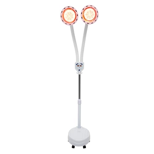 jiumxliu Rotlichtlampe 275W Infrarotlampe Wärmelampe Massagelampe mit Höhenverstellbarem Ständer 62 99 Zoll Rotlichtlampe Doppelkopf jiumxliu Rotlichtlampe 275W Infrarotlampe Wärmelampe Massagelampe mit Höhenverstellbarem Ständer 62 99 Zoll Rotlichtlampe Doppelkopf von jiumxliu