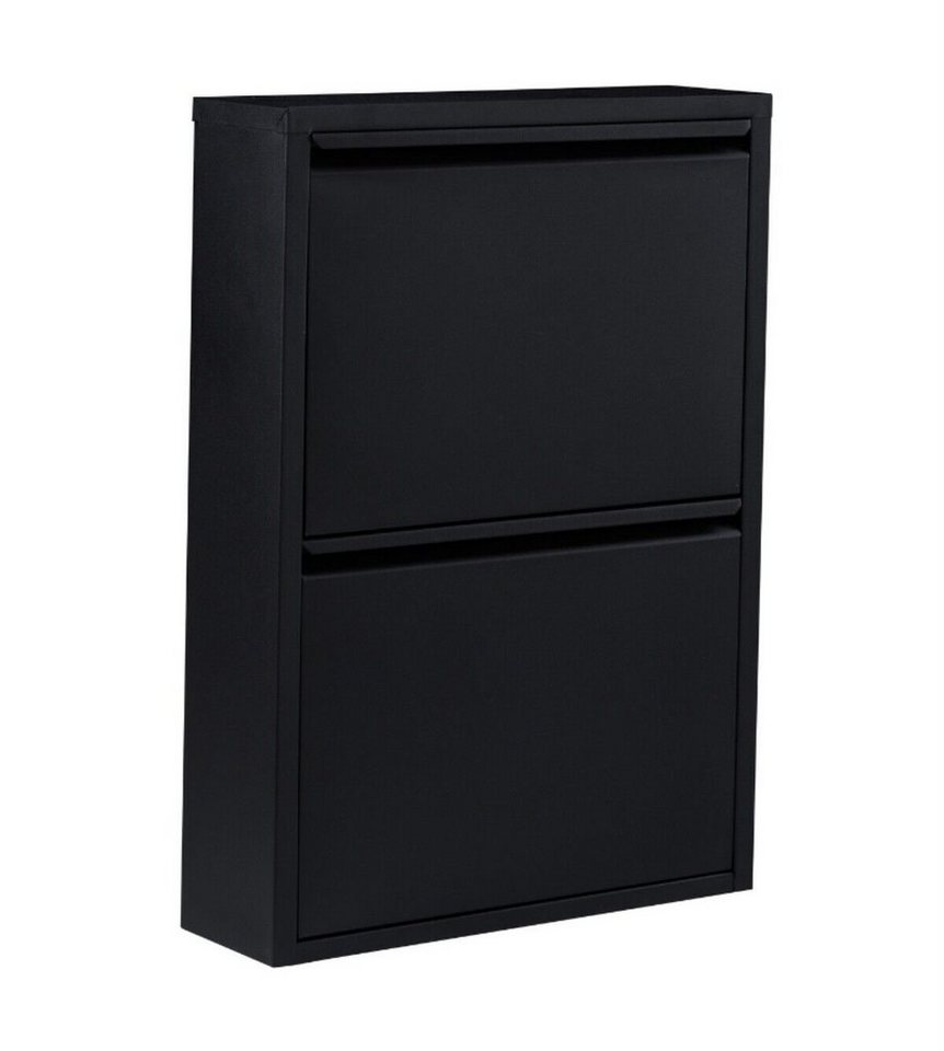 k-hometrends Schuhschrank KEKE 2 - BLACK stilvoller Schuhschrank, schmaler Organizer, 50x70x15cm von k-hometrends