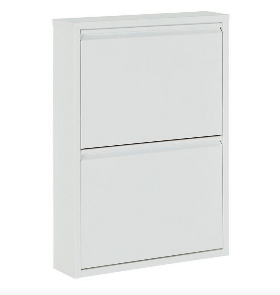 k-hometrends Schuhschrank KEKE 2 - WHITE stilvoller Schuhschrank, schmaler Organizer, 50x70x15cm von k-hometrends