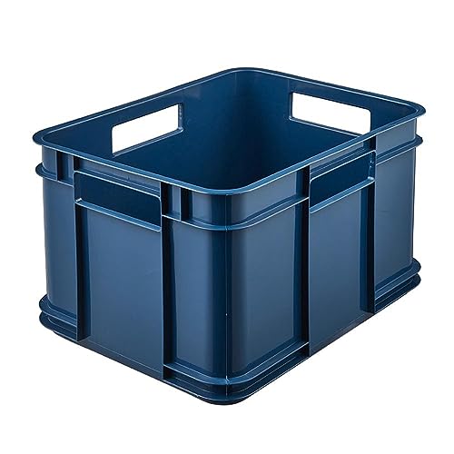 keeeper Aufbewahrungswännchen mit Tragegriffen, Euro-Box M, Procyclen, 16 l, Bruno Eco Line, Eco-Blau von keeeper