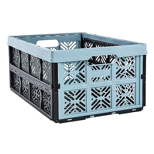 keeeper Stabile Klappbox Ida, Stabiler Kunststoff (PP), 48 x 35 x 23 cm, 32 l, Nordic Blue von keeeper