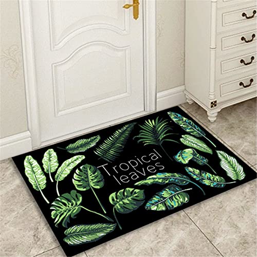 Tropische Pflanzen Palmblatt Monstera Dekoration Indoor Fußmatten 90 * 60cm Anti-Rutsch Fußmatte Indoor Fußmatten von keepmore