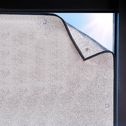 Aluminiumfolie Isolierfolie Reflektierende Fensterfolie,Wärmekontrolle Sonnenschutzfolie,UV-Block Blendfreie Sichtschutz Verdunkelungsfensterfolie,Schallschutz Tönungsfolie (50x90cm/20''x35'') von kefu01