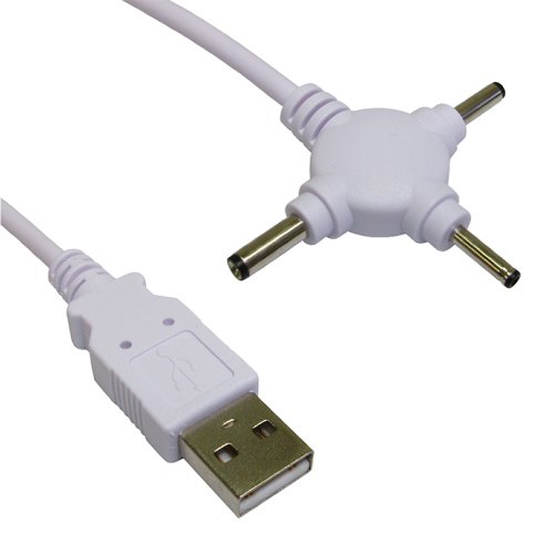 kenable 3X Kopf USB Strom Kabel DC 2,5 mm 3 mm & 3,5 mm DC Klinkenstecker 1,5 m [1.5 Meter] von kenable