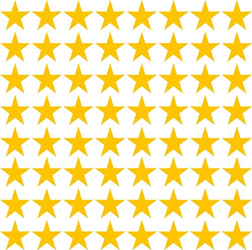 Kleberio® 270x Klebesterne Farbe: gelb GROßE: 10mm Aufkleber Sterne PVC-Spezialfolie von ORAFOL selbstklebend glänzend Für den Innen- und Außenbereich geeignet von kleberio