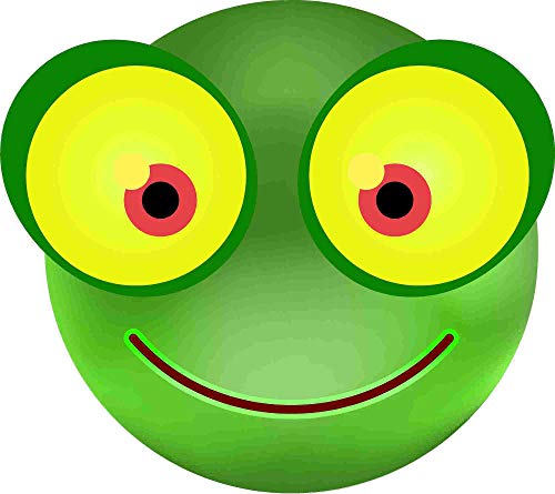 Kleberio Aufkleber lustig Frosch wetterfest für Helm Autoaufkleber Wohnmobil Mülltonnenaufkleber Wohnwagen Moped LKW Coole Sticker Set Car Sticker Aufkleber Auto Kinderzimmer Roller 18 x 20 cm von kleberio