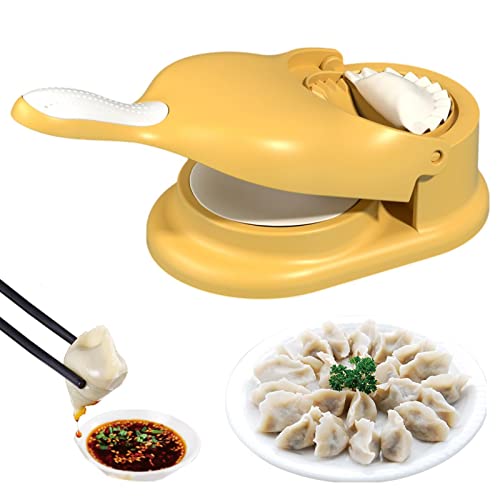 2 In 1 Teigtaschen Maker, Dumpling Skin Maker Dumpling Moulds Manual, Knödelmaschine, Teigtaschenformen, Knödel Haut Maschine, Werkzeug zur Herstellung für Dumpling von komsoup