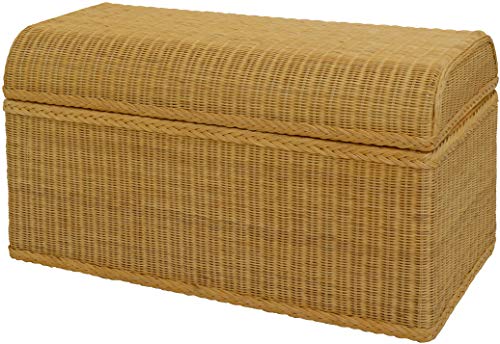 korb-outlet Grosse Truhe/Wäschetruhe aus Rattan mit rundem Deckel in der Farbe Honig korb-outlet Grosse Truhe/Wäschetruhe aus Rattan mit rundem Deckel in der Farbe Honig von korb-outlet