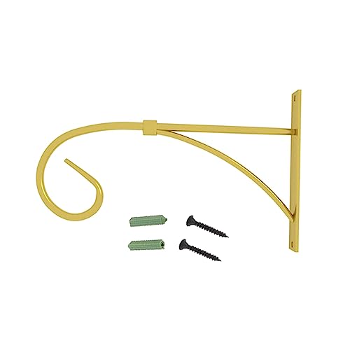 kowaku Hängende Korbhalterungen, Pflanzenhaken, Metall, für den Außenbereich, Garten, robuster Wandhaken für Laternen, Gold von kowaku