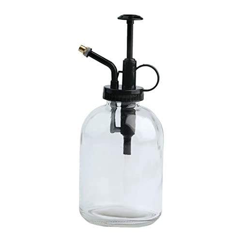 kowaku Pflanzenwasser Sprühflasche mit Pumpe, Pflanzennebel, Klare 350 Ml Bewässerungsflasche, Glasbewässerungs Sprühflasche, Schwarz von kowaku