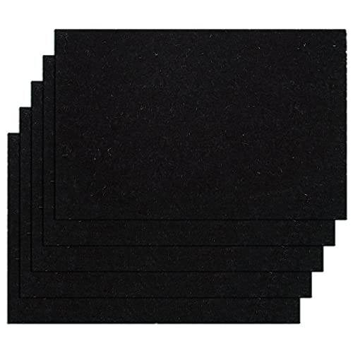 5er Set Türvorleger Schmutzfangmatte Fußmatte Fußabtreter einfarbig für Haustür 3 Farben 80 x 100 cm schwarz Kokosmatte von kreatives Wohnen