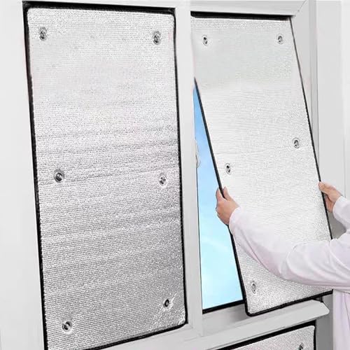 Rückstandslose Sonnenschutz Folie,Silber Fensterfolie Blickdicht Reflektierende Fensterfolie,8 Mm Dicke 99% Uv-Schutz Dämmfolie für Schlafzimmer,Badezimmer,Büro,Dachfenster (40x120cm/16 x47) von kufu01