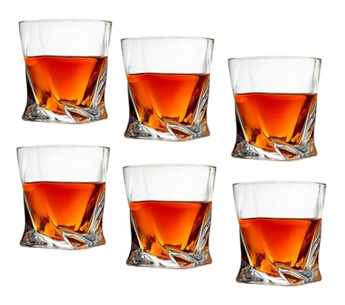 kumini 6er Set, Whiskeyglas, Trinkglas, Glas, Schnapsglas, Scotchglas, Burbonglas, Kristallglas, old fashioned, 300ml von kumini