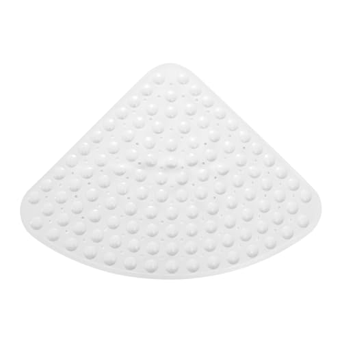 Kyaoayo Rutschmatte Dusche, Duschmatte Dreieckig, Duschmatten, Antirutschmatte, Duschmatte Dreieckig für Eckdusche, 54cm × 54cm, TPE-Material, Schimmelresistent, Antibakteriell, rutschfest. (Weiß) von kyaoayo