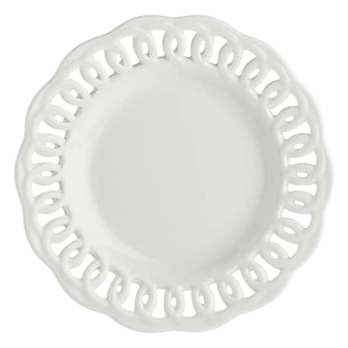 la Porcellana Firenze geschnitzt Platte cm 15 GB, Weiß von LA PORCELLANA BIANCA PB
