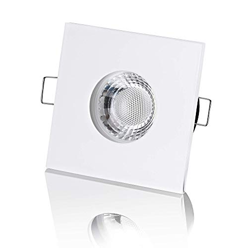 lambado® Premium LED Spots Dimmbar für Badezimmer in Weiss - Moderne Deckenstrahler/Einbaustrahler IP65 für Außen inkl. 230V 5W GU10 Strahler neutralweiß - Hell & Sparsam von lambado