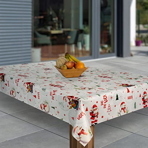 laro Wachstuch-Tischdecke Sterne Weihnachten Weihnachts-Motive PVC Wachstischdecke Eckig Meterware Wasserabweisend Abwischbar |20|, Muster:Weihnachten Schneemann, Größe:100x200 von laro