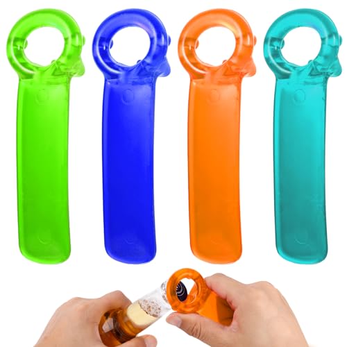 4 Stück Glasöffner, Manuell Dosendeckel öffner Glasöffner Werkzeug Dosenöffner für Ältere Menschen Kinder Frauen Schwache Hände (Orange, Cyan, Grün, Blau) von lasuroa