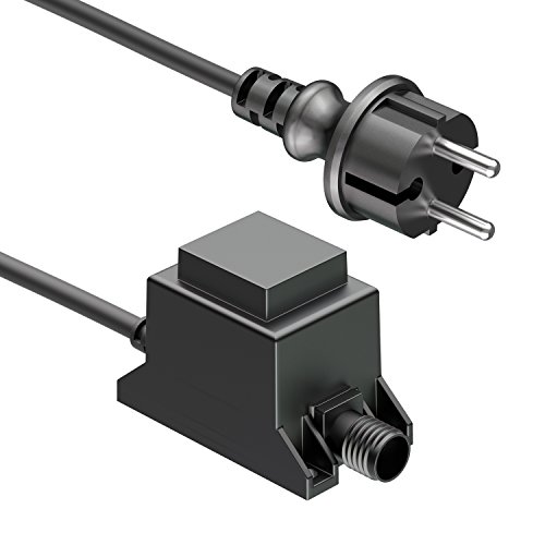 ledscom.de 10W LED Trafo-Netzteil/Transformator für Stecksystem NEMO, Stecker, 12V AC, schwarz, IP65, Niedervolt, Wasserdicht, Gleichspannung, Gleichstrom, Vollschutz-isoliert, Trafo, Netzstecker von ledscom.de