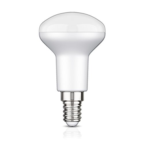 ledscom.de E14 LED Leuchtmittel, R50, warmweiß (2700 K), 5,2 W, 485lm, 112°, matt, Glühbirne, E14 Sockel, Energie-Sparlampe, Kunststoff, Reflektor, Spot, Strahler, Spotlampe, Reflektorlampe von ledscom.de