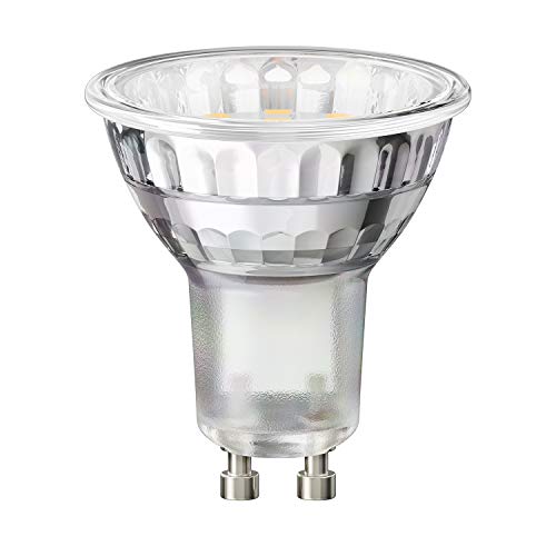 ledscom.de GU10 LED Leuchtmittel, PAR16, warmweiß (3000 K), 2,4 W, 227lm, 119°, Reflektorspiegel (silber), LED, Lampe, Strahler, Leuchtmittel, Energiesparlampe, Spot, GU10, PAR16, 230V von ledscom.de