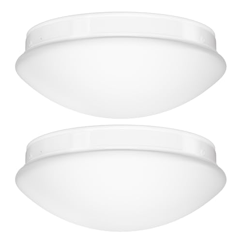 ledscom.de 2 Stück LED Feuchtraumleuchte/Deckenleuchte/Badlampe BADU, rund, 260mm Ø, IP44, 15,4 W, 1542lm, warmweiß von ledscom.de