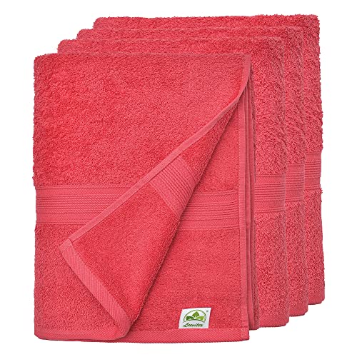 leevitex® Handtuch-Set, saugstark, 50 x 100 cm | Qualität 500 g/m² | 100% Baumwolle | Rot von leevitex