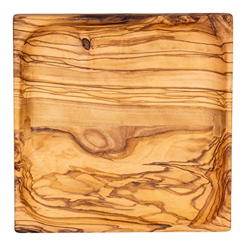 Holzschale Olivenholz ca. 15x15cm Schale Holz Dekoschale Natur Unikat Tischdeko Brotschale Snackschale von levandeo