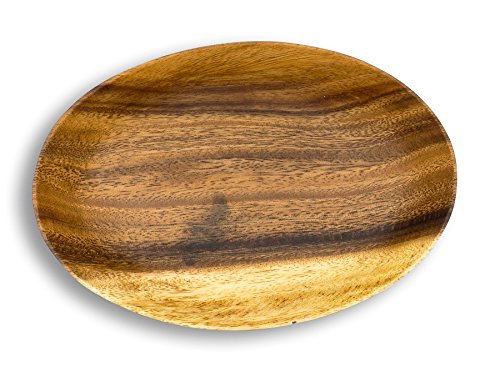 levandeo Holzschale Akazie 19cm Oval Design Snackschale Schale Obstschale Obstkorb Tischdeko Deko von levandeo