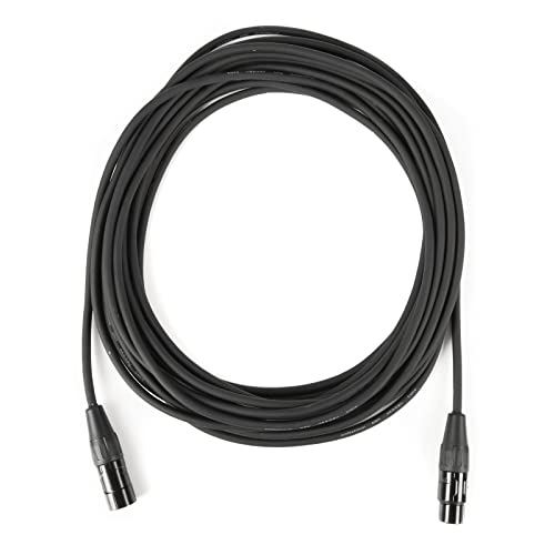 LightmaXX DMX 3-Pol 'Ultra' Kabel, 10m, Schwarz, Flexibles, Strapazierfähiges DMX512/AES/EBU, REAN Y-Serie Stecker von lightmaXX