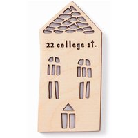 Benutzerdefinierter Magnet - Hohes Haus Holz Lasercut Housewarming Personalisierte Kühlschrankmagnet von lightpaper