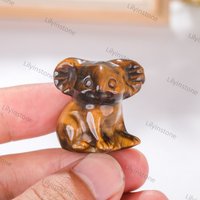 1, 2 Zoll 32 Art, Ozean Jaspis Koala Edelsteine Dekor, Energieheilung Kristall Skulptur, Fluorit Tigerauge Bär Dekoration, Tier Geschenk von lilyinstone