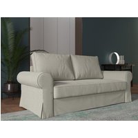 Backabro 3-Sitzer Sofa Bettbezug, Handgefertigter Bezug Aus Naturleinen - Maßgeschneidert Für Ikea Bakabro Couch von linencuddles