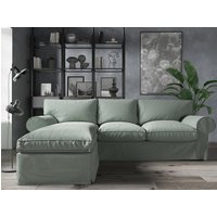 Ektorp 2-Sitzer Sofa Mit Chaise Longue Bezug Rechts/Links, Handgefertigter - Maßanfertigung Für Ikea Extorp von linencuddles