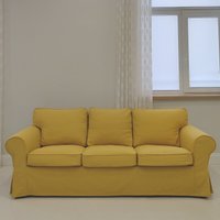 Ektorp 3-Sitzer Bettbezug, Handgefertigter Bezug Aus Naturleinen - Maßanfertigung Für Ikea Extorp Pixbo Couch von linencuddles