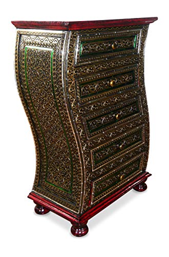 livasia Asiatischer Schrank aus Massivholz mit Glasmosaik – 50x30x85cm – Handgeschnitzte Kommode in edler Optik aus Akazienholz, hochwertig und nachhaltig hergestellt in Thailand livasia Asiatischer Schrank aus Massivholz mit Glasmosaik – 50x30x85cm – Handgeschnitzte Kommode in edler Optik aus Akazienholz, hochwertig und nachhaltig hergestellt in Thailand von livasia