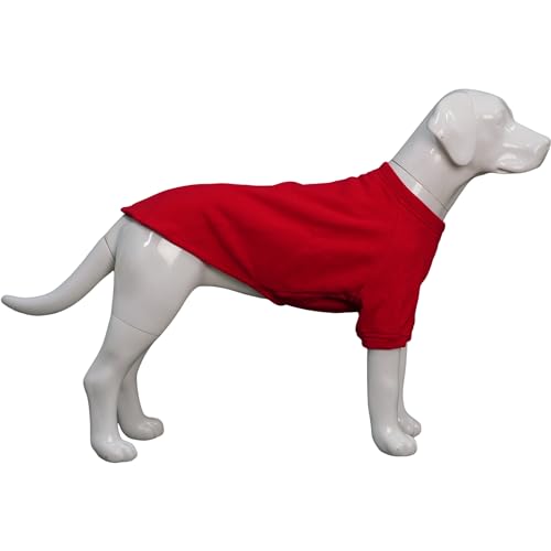 Lovelonglong Hunde-Sweatshirt für kaltes Wetter, Herbst und Winter, Hunde-T-Shirts für kleine, mittelgroße und große Hunde, Rot, Größe S von lovelonglong