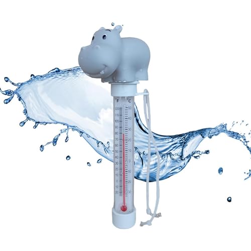 Animals Pool-Temperaturmonitor, Poolschwimmer-Temperaturmesser - Schwimmende Wassertemperaturanzeige | Tragbarer Temperaturmonitor für Außen- und Innenschwimmbäder von lovemetoo
