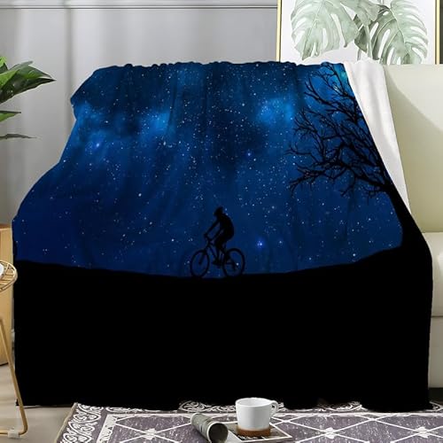 Kuscheldeckem Silhouette Blau Warme Kuscheldecken Weich Gemütlich Sanft Flanell Fleecedecke Tagesdecke Sofadecke Bett Sofa überwurfdecke Personalisierte Geschenke, Große Decke 220x240 cm von loyaltyer