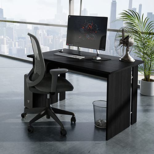 lukmebel Omera Universal Schreibtisch Breite Platte Kompaktes Design Platzsparend für Schlafzimmer Büro Arbeitszimmer Hergestellt aus Schichtstoffplatte ABS Kante Wenge Eiche Farbe 120x75x78cm von lukmebel