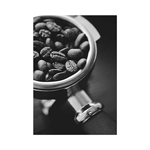 Coffee Food Getränk Moderne Leinwand Drucke Poster Schwarz Weiß Malerei Dekorative Nordische Wandkunst Bild Küche Restaurant Dekor(Color:A,Size:20X30cm no frame) von luose