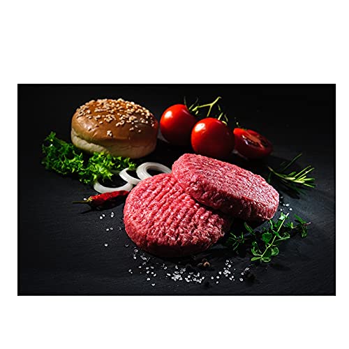 Gemüse Fleisch Hamburger Küche Leinwand Gemälde skandinavisch Poster und Drucke Wandkunst Lebensmittel Bild für Esszimmer (Color : A, Size : 20x30CM no frame) von luose